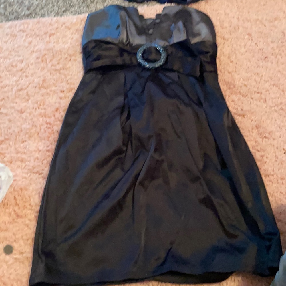 Black and Gray Mini Dress